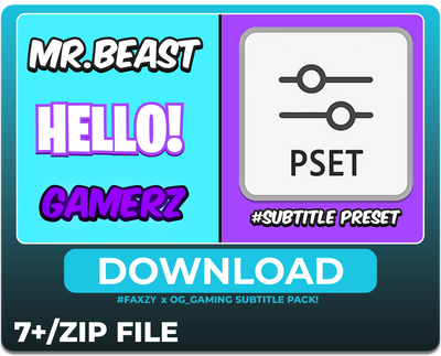GAMING-SUBTITLE PRESET'S