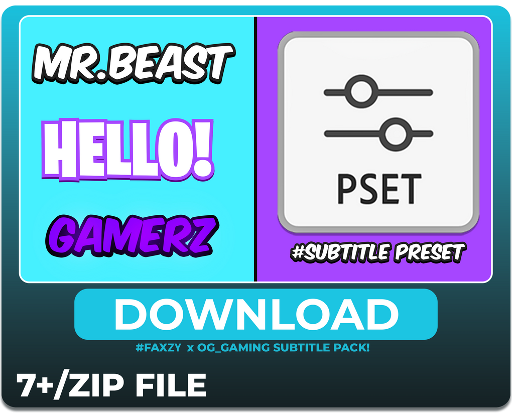 GAMING-SUBTITLE PRESET'S