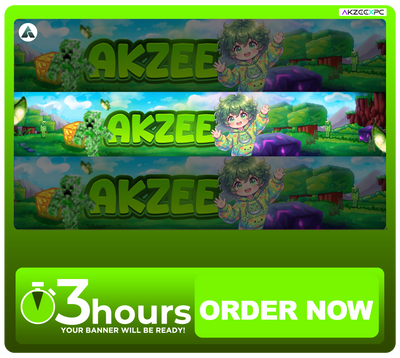 Green Theme Minecraft Banner !