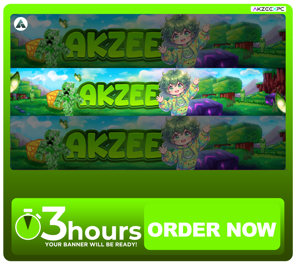 Green Theme Minecraft Banner !
